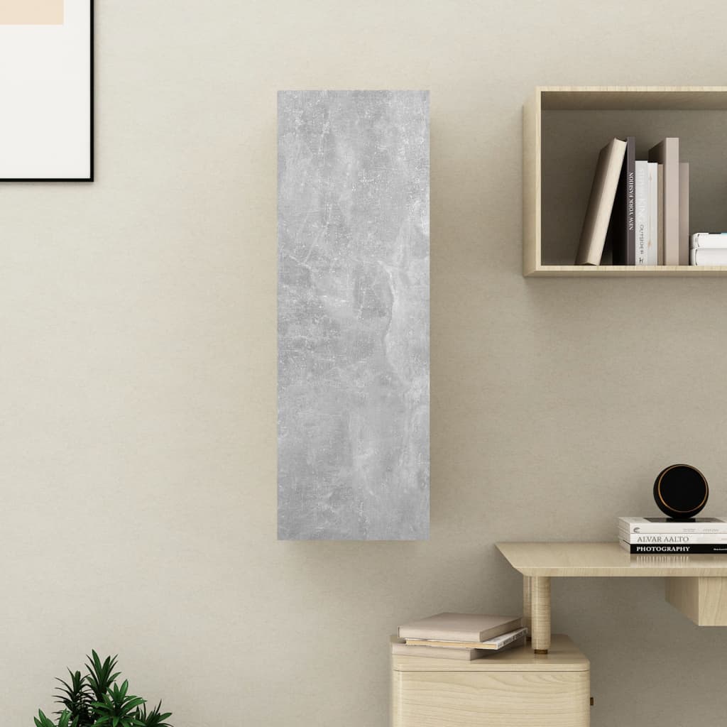 Betonszürke forgácslap tv-szekrény 30,5 x 30 x 90 cm Betonszürke forgácslap tv-szekrény 30,5 x 30 x 90 cm