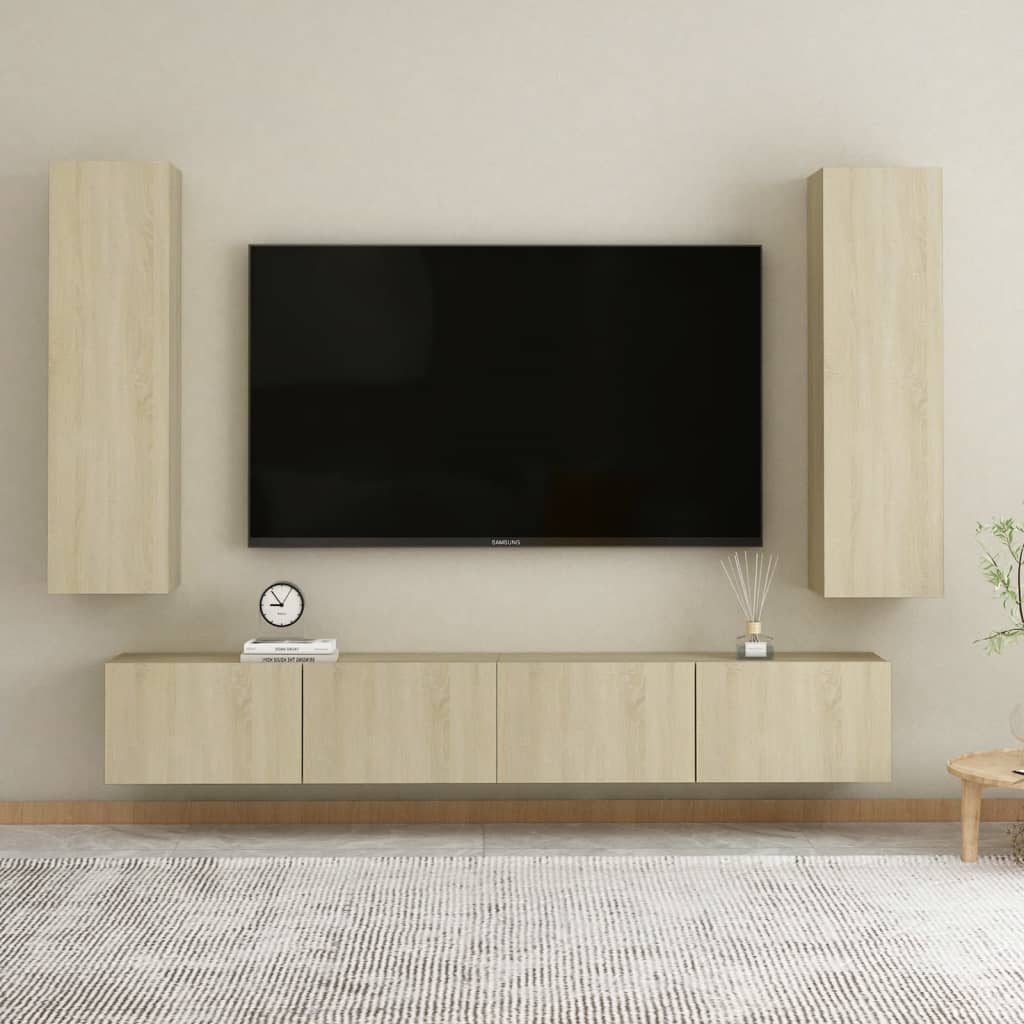 Sonoma-tölgy színű forgácslap tv-szekrény 30,5 x 30 x 110 cm Sonoma-tölgy színű forgácslap tv-szekrény 30,5 x 30 x 110 cm