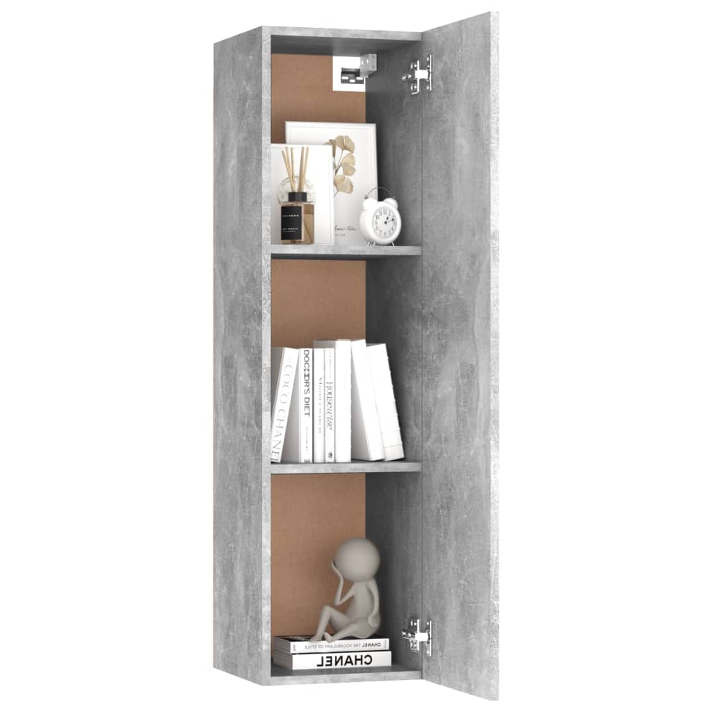 Betonszürke forgácslap tv-szekrény 30,5 x 30 x 110 cm Betonszürke forgácslap tv-szekrény 30,5 x 30 x 110 cm