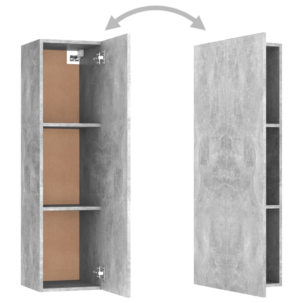Betonszürke forgácslap tv-szekrény 30,5 x 30 x 110 cm Betonszürke forgácslap tv-szekrény 30,5 x 30 x 110 cm