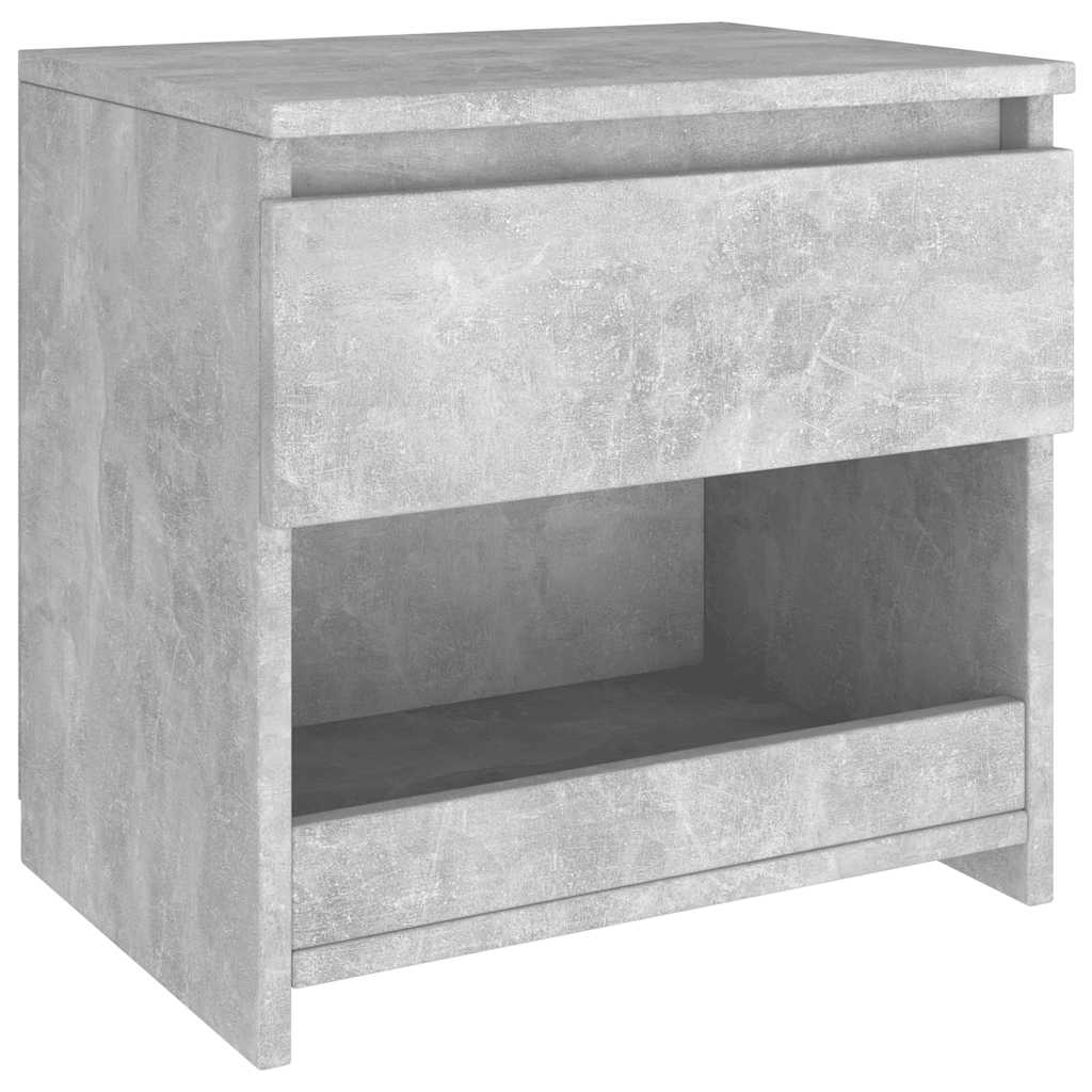 2 db betonszürke szerelt fa éjjeliszekrény 40 x 30 x 39 cm