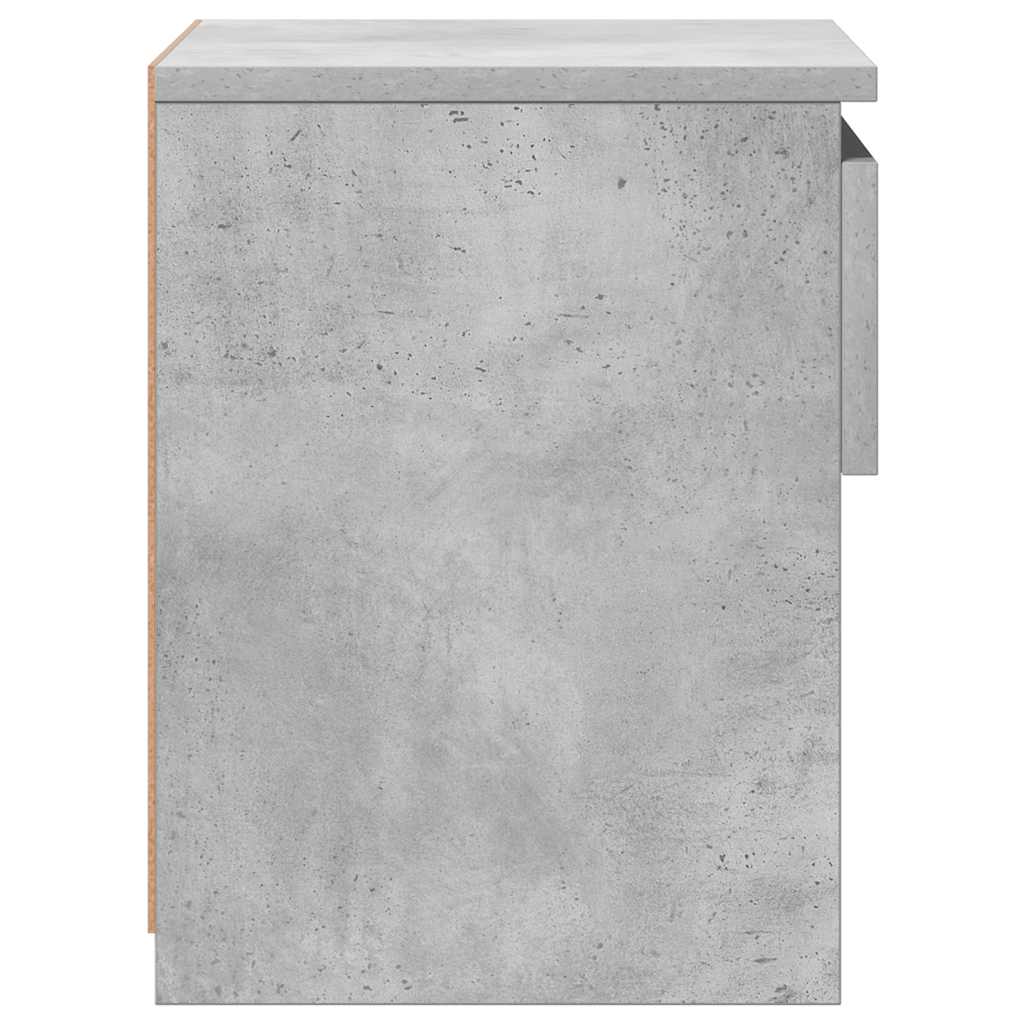 2 db betonszürke szerelt fa éjjeliszekrény 40 x 30 x 39 cm