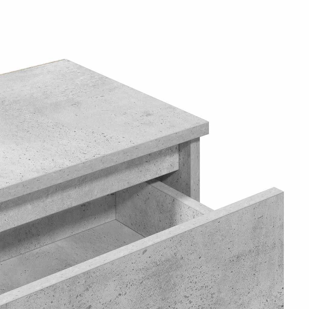 2 db betonszürke szerelt fa éjjeliszekrény 40 x 30 x 39 cm