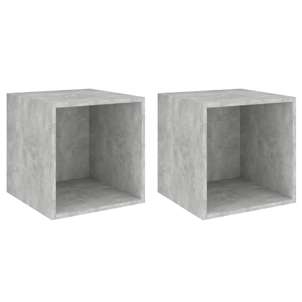 2 db betonszürke forgácslap faliszekrény 37 x 37 x 37 cm 2 db betonszürke forgácslap faliszekrény 37 x 37 x 37 cm