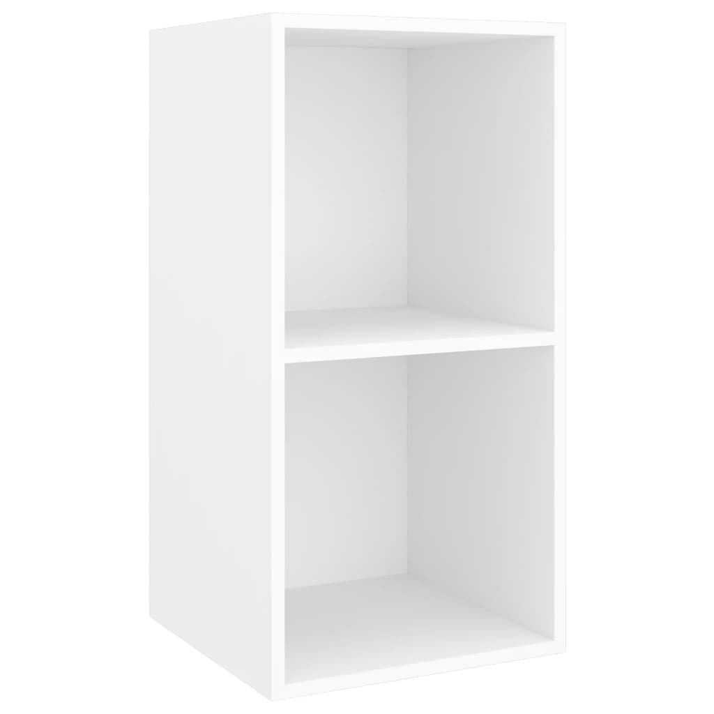Fehér falra szerelhető forgácslap tv-szekrény 37 x 37 x 72 cm Fehér falra szerelhető forgácslap tv-szekrény 37 x 37 x 72 cm