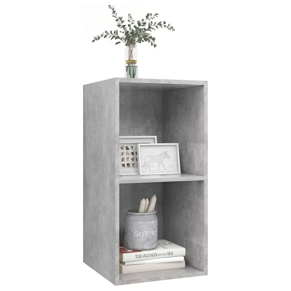 Betonszürke falra szerelhető forgácslap tv-szekrény 37x37x72 cm Betonszürke falra szerelhető forgácslap tv-szekrény 37x37x72 cm