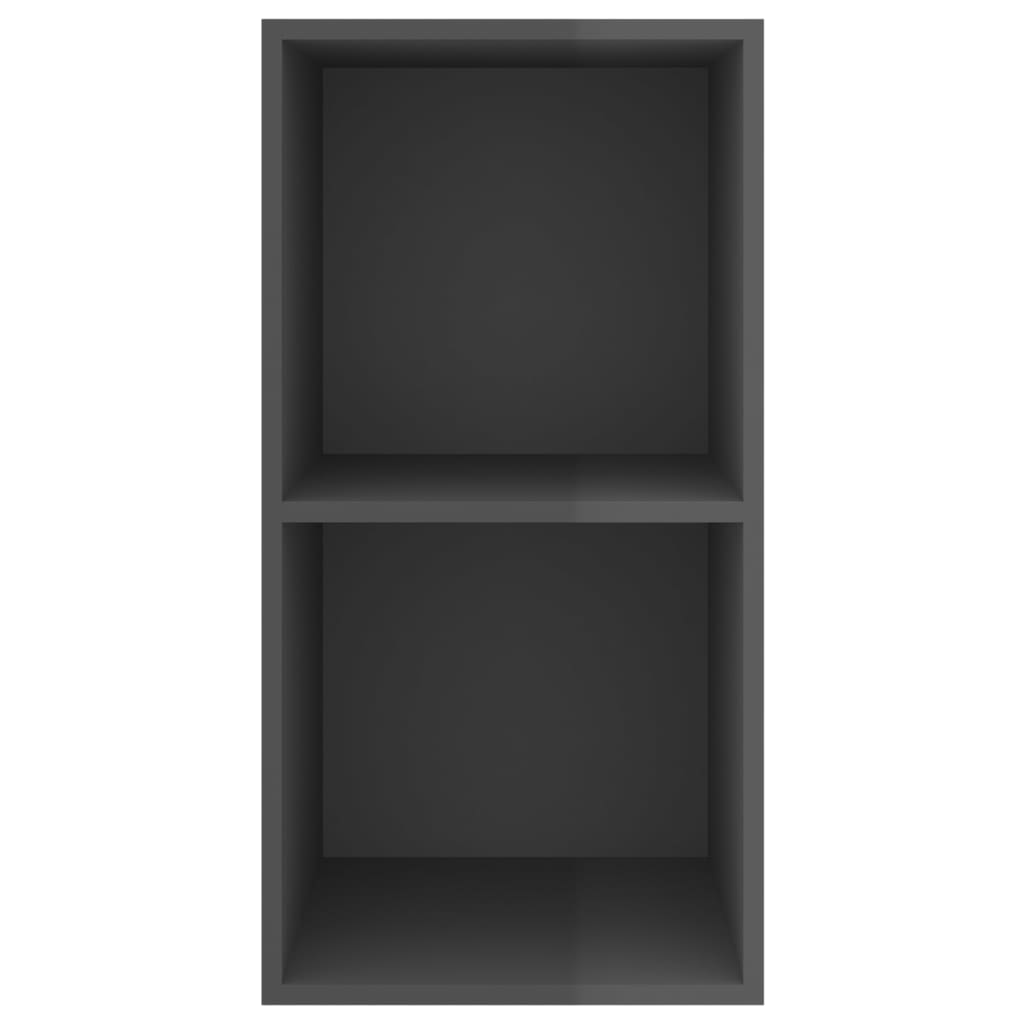 Magasfényű szürke forgácslap fali tv-szekrény 37 x 37 x 72 cm Magasfényű szürke forgácslap fali tv-szekrény 37 x 37 x 72 cm