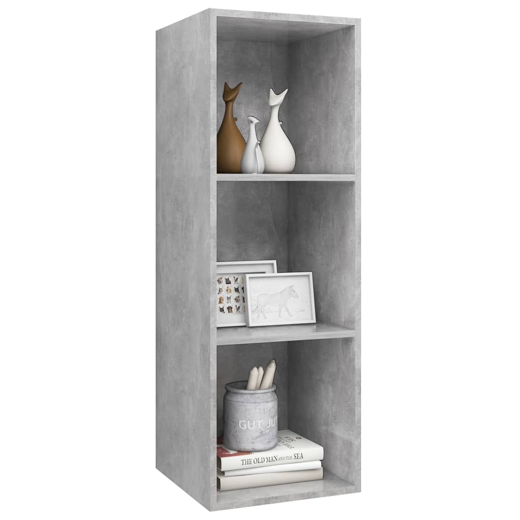 Betonszürke falra szerelhető forgácslap tv-szekrény 37x37x107cm Betonszürke falra szerelhető forgácslap tv-szekrény 37x37x107cm