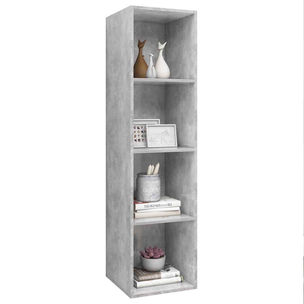 Betonszürke forgácslap fali tv-szekrény 37x37x142,5 cm Betonszürke forgácslap fali tv-szekrény 37x37x142,5 cm