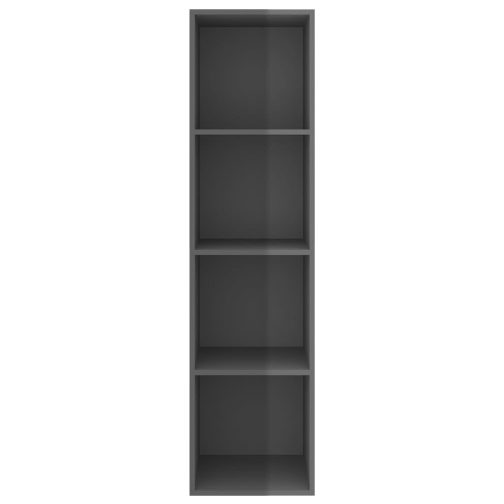 Magasfényű szürke forgácslap fali tv-szekrény 37x37x142,5 cm Magasfényű szürke forgácslap fali tv-szekrény 37x37x142,5 cm