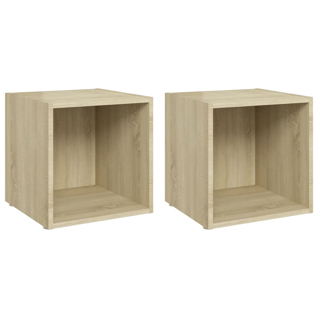 2 db sonoma tölgy színű forgácslap tv-szekrény 37 x 35 x 37 cm 2 db sonoma tölgy színű forgácslap tv-szekrény 37 x 35 x 37 cm
