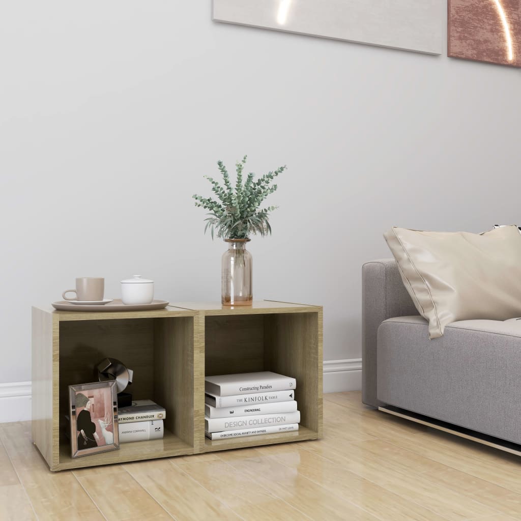 2 db sonoma tölgy színű forgácslap tv-szekrény 37 x 35 x 37 cm 2 db sonoma tölgy színű forgácslap tv-szekrény 37 x 35 x 37 cm