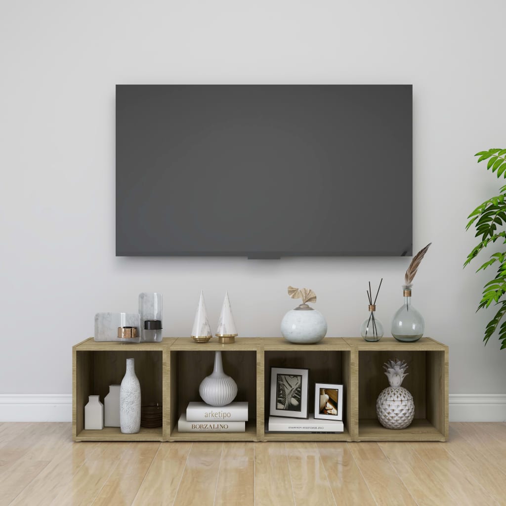 2 db sonoma tölgy színű forgácslap tv-szekrény 37 x 35 x 37 cm 2 db sonoma tölgy színű forgácslap tv-szekrény 37 x 35 x 37 cm