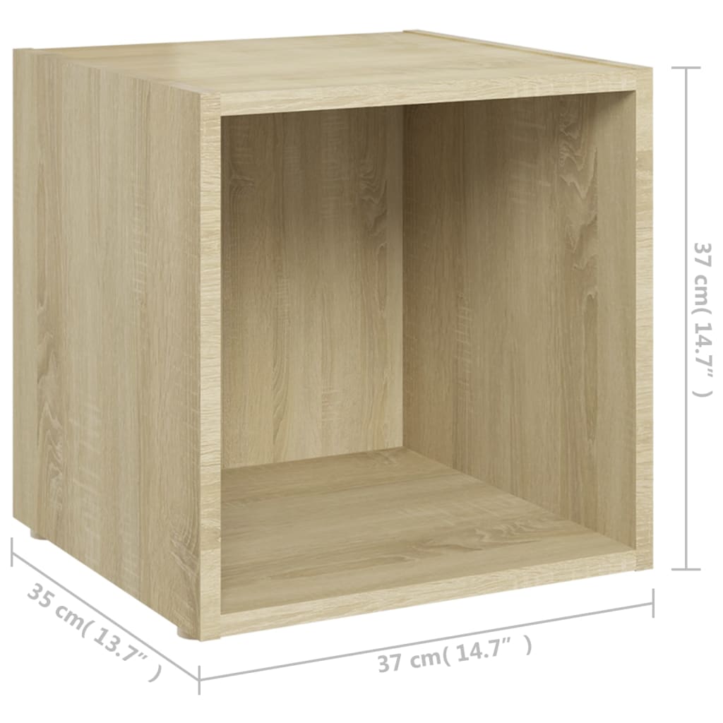 2 db sonoma tölgy színű forgácslap tv-szekrény 37 x 35 x 37 cm 2 db sonoma tölgy színű forgácslap tv-szekrény 37 x 35 x 37 cm