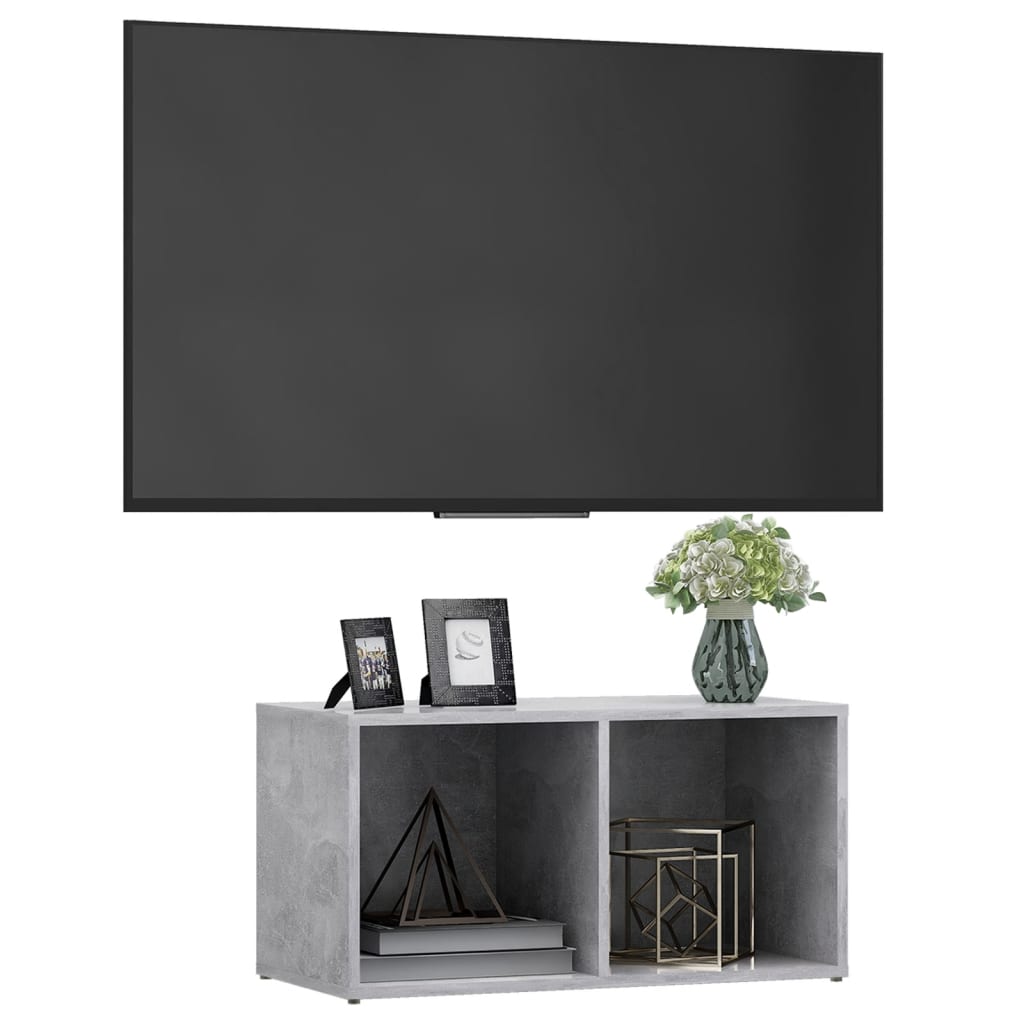 Betonszürke forgácslap tv-szekrény 72 x 35 x 36,5 cm Betonszürke forgácslap tv-szekrény 72 x 35 x 36,5 cm