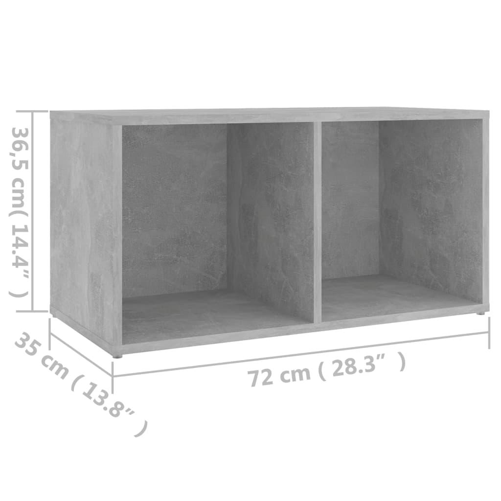 Betonszürke forgácslap tv-szekrény 72 x 35 x 36,5 cm Betonszürke forgácslap tv-szekrény 72 x 35 x 36,5 cm