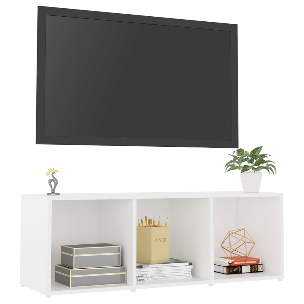 Fehér forgácslap tv-szekrény 107 x 35 x 37 cm Fehér forgácslap tv-szekrény 107 x 35 x 37 cm