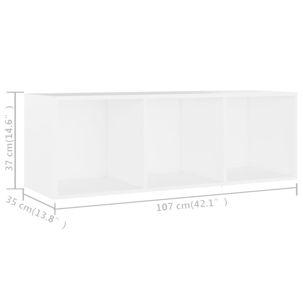 Fehér forgácslap tv-szekrény 107 x 35 x 37 cm Fehér forgácslap tv-szekrény 107 x 35 x 37 cm