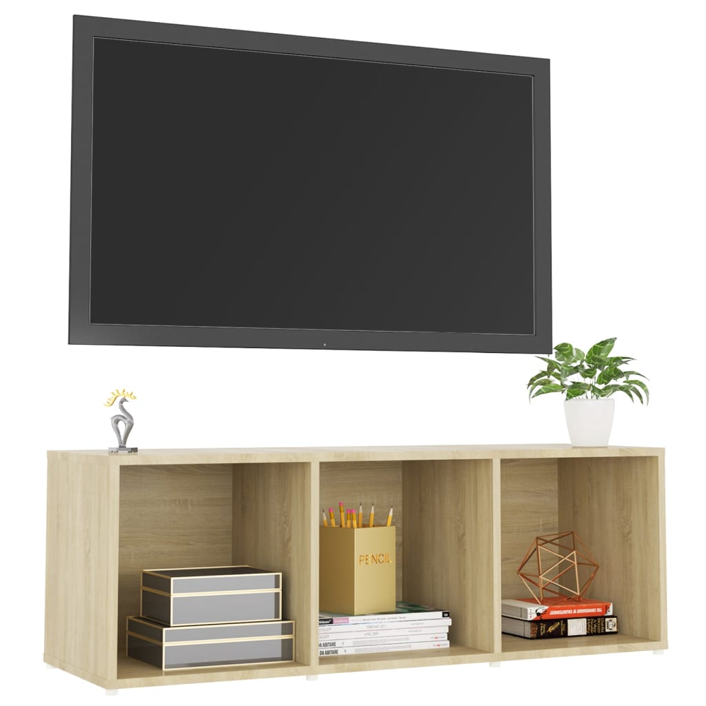 Sonoma-tölgy színű forgácslap tv-szekrény 107 x 35 x 37 cm Sonoma-tölgy színű forgácslap tv-szekrény 107 x 35 x 37 cm