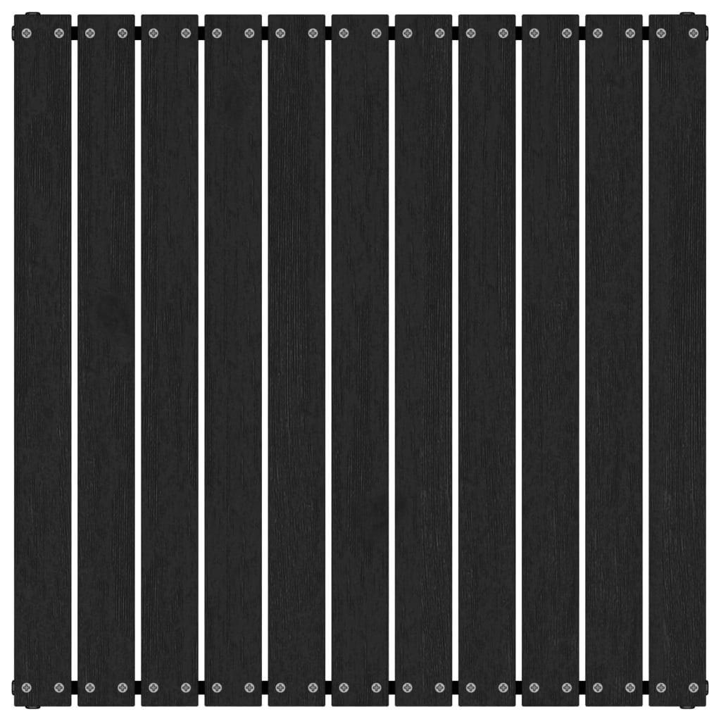 Fekete tömör fenyőfa kerti lábzsámoly párnával