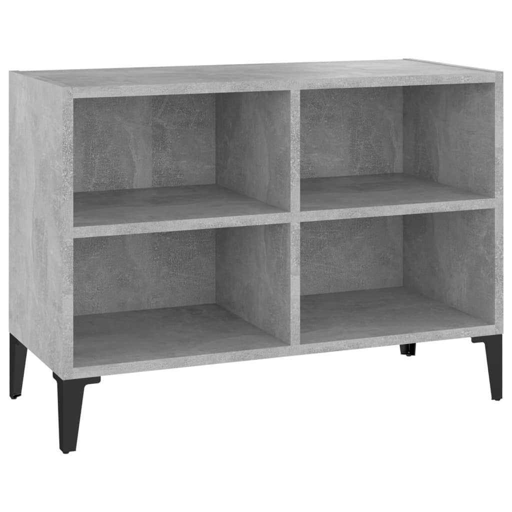 Betonszürke tv-szekrény fémlábakkal 69,5 x 30 x 50 cm