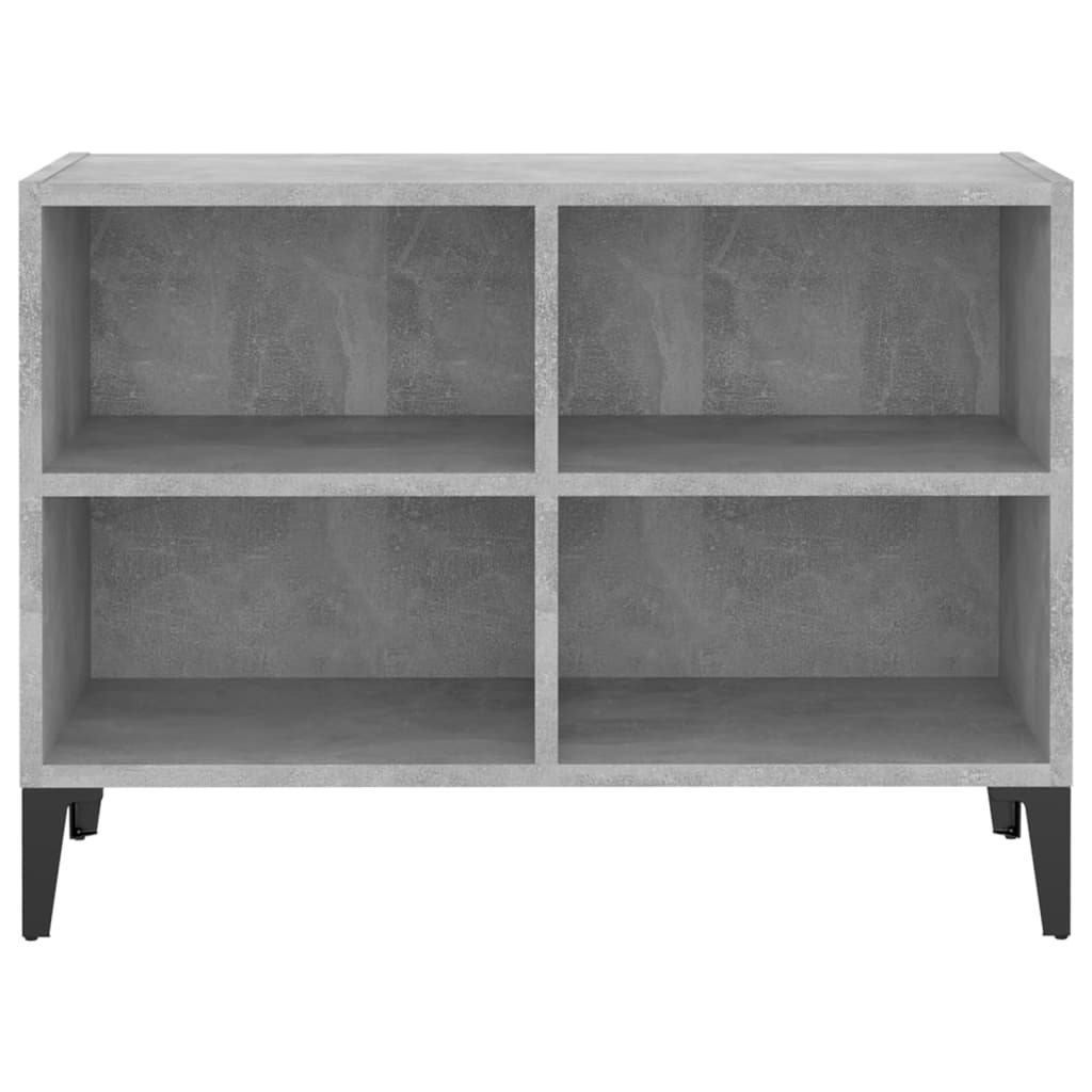 Betonszürke tv-szekrény fémlábakkal 69,5 x 30 x 50 cm