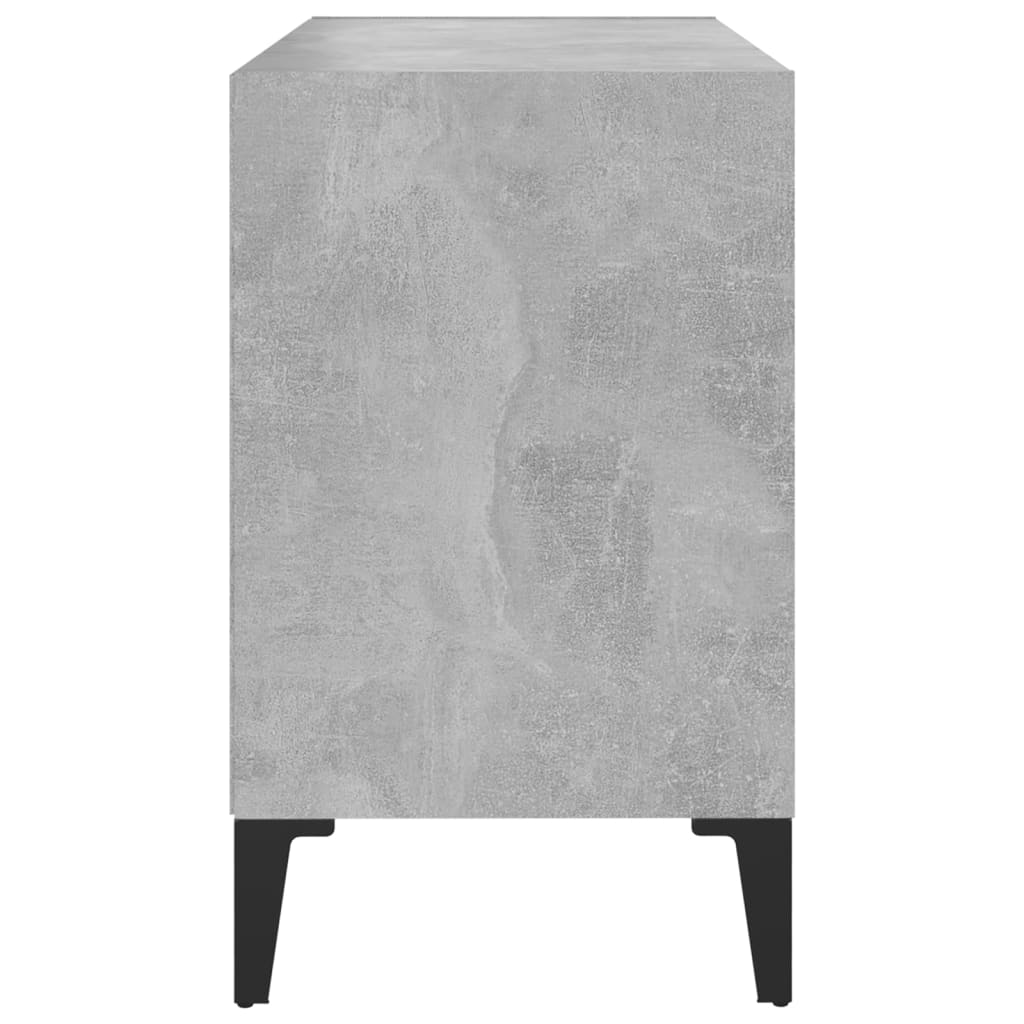 Betonszürke tv-szekrény fémlábakkal 69,5 x 30 x 50 cm