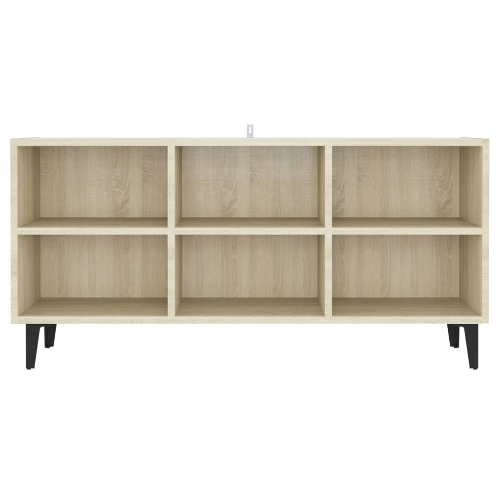 Sonoma-tölgyszínű tv-szekrény tömör falábakkal 103,5x30x50 cm Sonoma-tölgyszínű tv-szekrény tömör falábakkal 103,5x30x50 cm