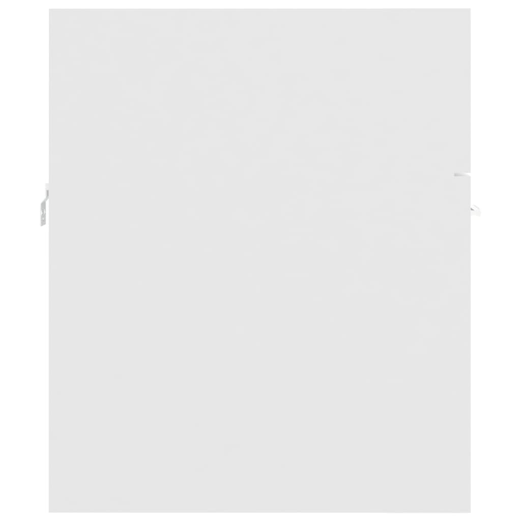 Fehér forgácslap mosdószekrény beépített mosdókagylóval