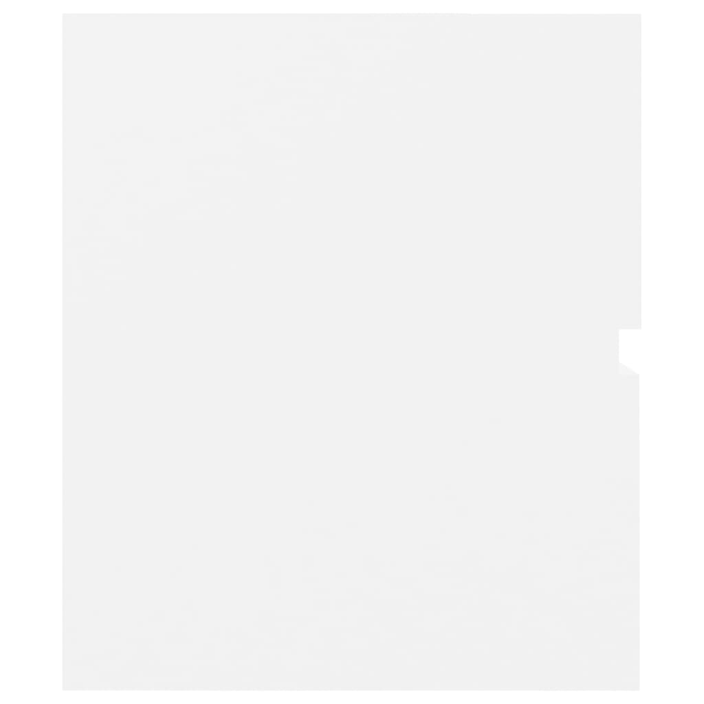 Fehér forgácslap mosdószekrény beépített mosdókagylóval