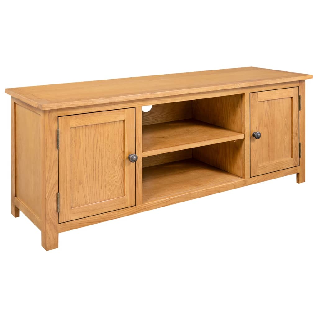 Tömör tölgyfa tv-szekrény 110 x 35 x 44 cm Tömör tölgyfa tv-szekrény 110 x 35 x 44 cm