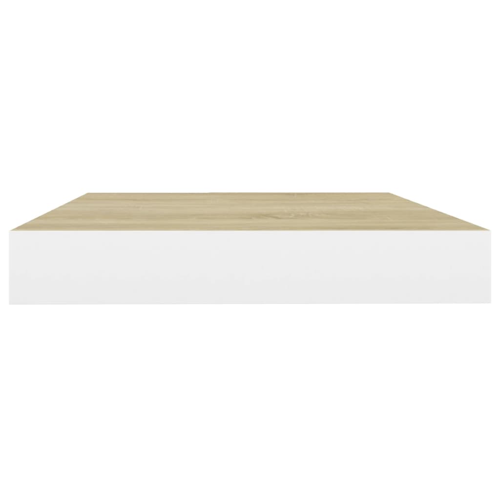 4 db fehér-tölgyszínű mdf lebegő fali polc 40 x 23,5 x 3,8 cm 4 db fehér-tölgyszínű mdf lebegő fali polc 40 x 23,5 x 3,8 cm
