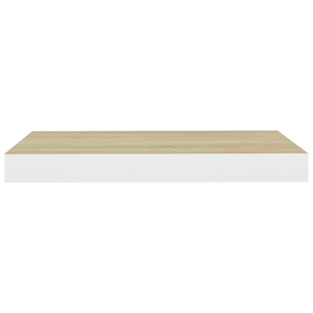 4 db fehér-tölgyszínű mdf lebegő fali polc 40 x 23,5 x 3,8 cm 4 db fehér-tölgyszínű mdf lebegő fali polc 40 x 23,5 x 3,8 cm