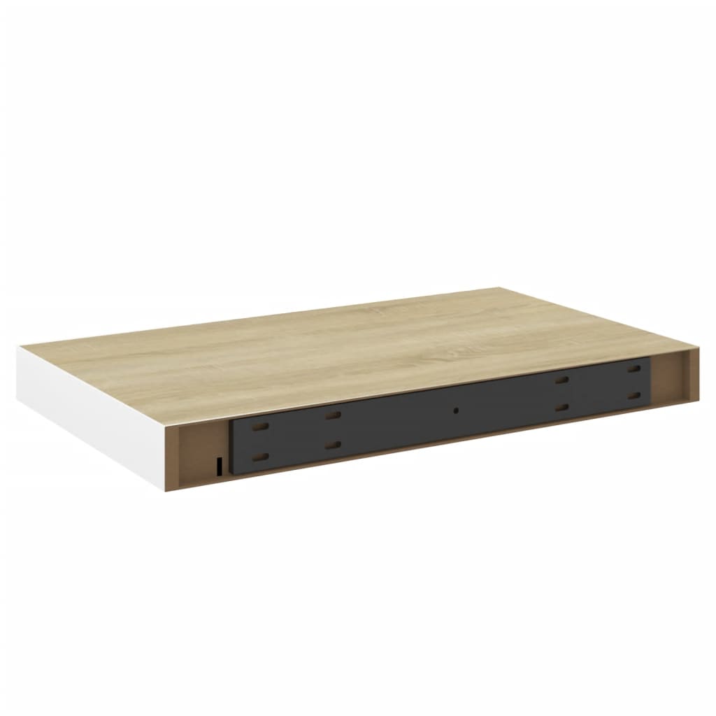 4 db fehér-tölgyszínű mdf lebegő fali polc 40 x 23,5 x 3,8 cm 4 db fehér-tölgyszínű mdf lebegő fali polc 40 x 23,5 x 3,8 cm