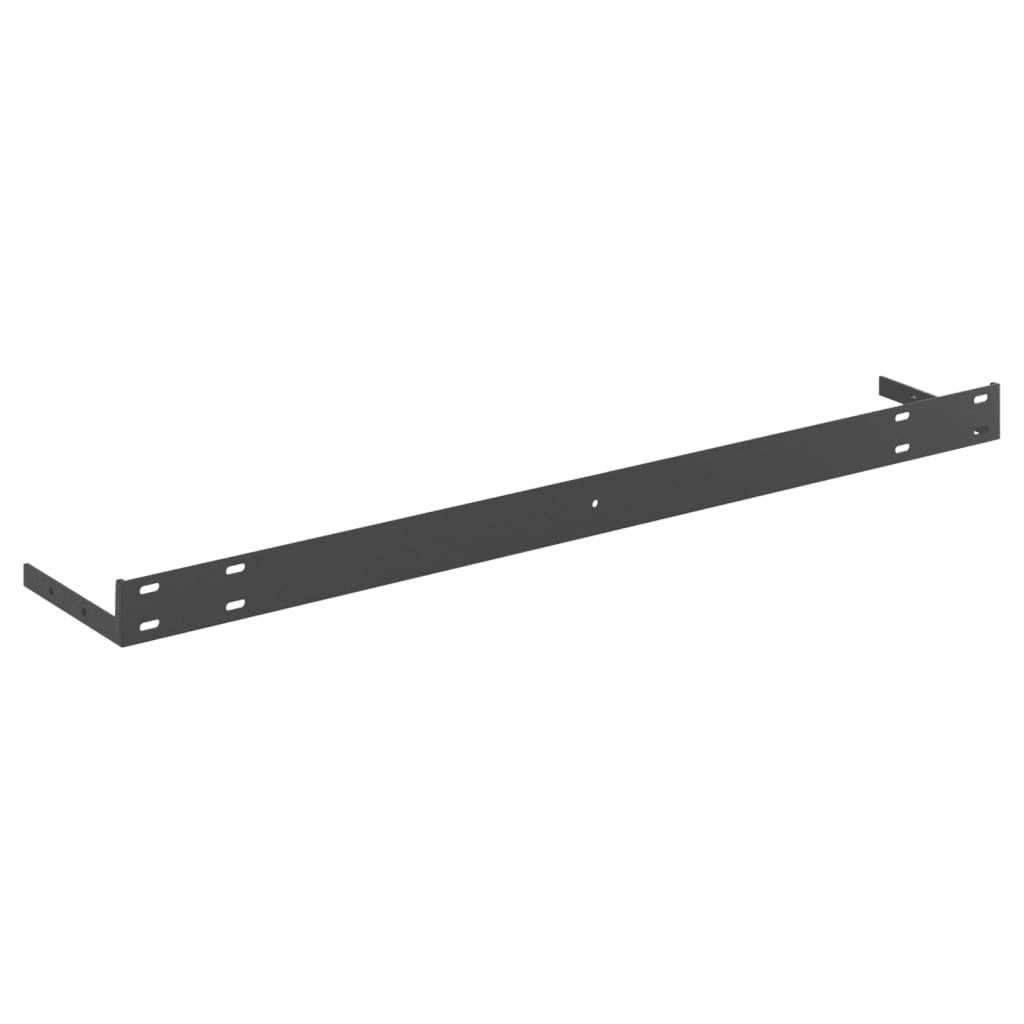 2 db fehér és tölgyszínű mdf fali polc 80 x 23,5 x 3,8 cm