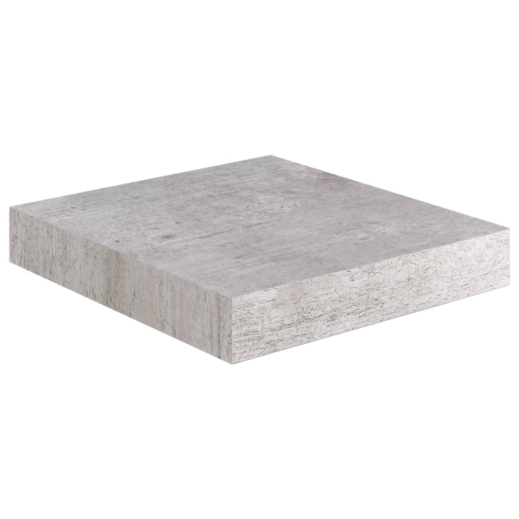 2 db betonszürke mdf lebegő fali polc 23 x 23,5 x 3,8 cm 2 db betonszürke mdf lebegő fali polc 23 x 23,5 x 3,8 cm