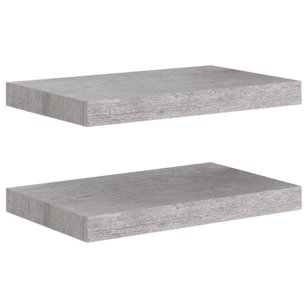 2 db betonszürke mdf lebegő fali polc 40 x 23 x 3,8 cm 2 db betonszürke mdf lebegő fali polc 40 x 23 x 3,8 cm