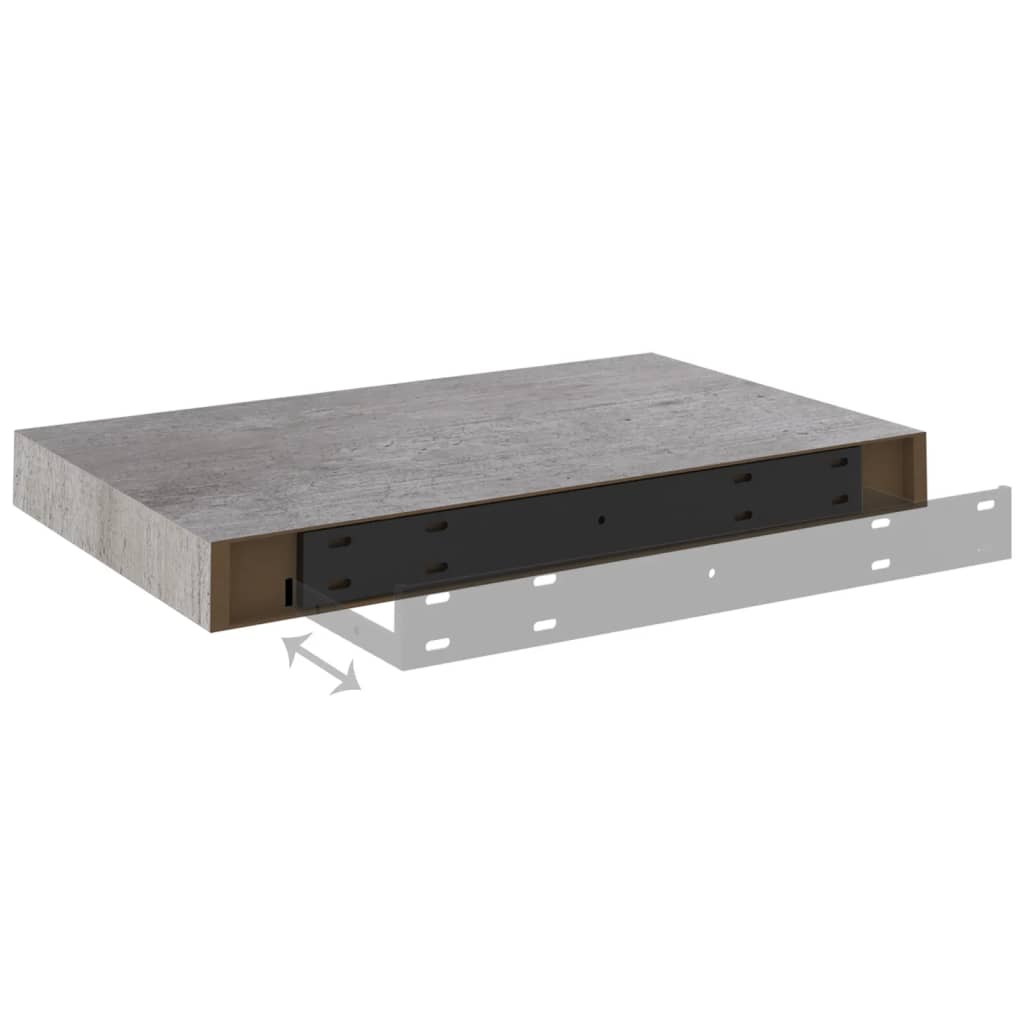 2 db betonszürke mdf lebegő fali polc 40 x 23 x 3,8 cm 2 db betonszürke mdf lebegő fali polc 40 x 23 x 3,8 cm
