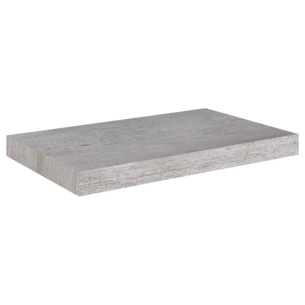 Betonszürke mdf lebegő fali polc 50 x 23 x 3,8 cm
