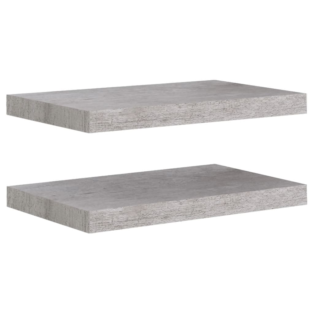 2 db betonszürke mdf lebegő fali polc 50 x 23 x 3,8 cm 2 db betonszürke mdf lebegő fali polc 50 x 23 x 3,8 cm