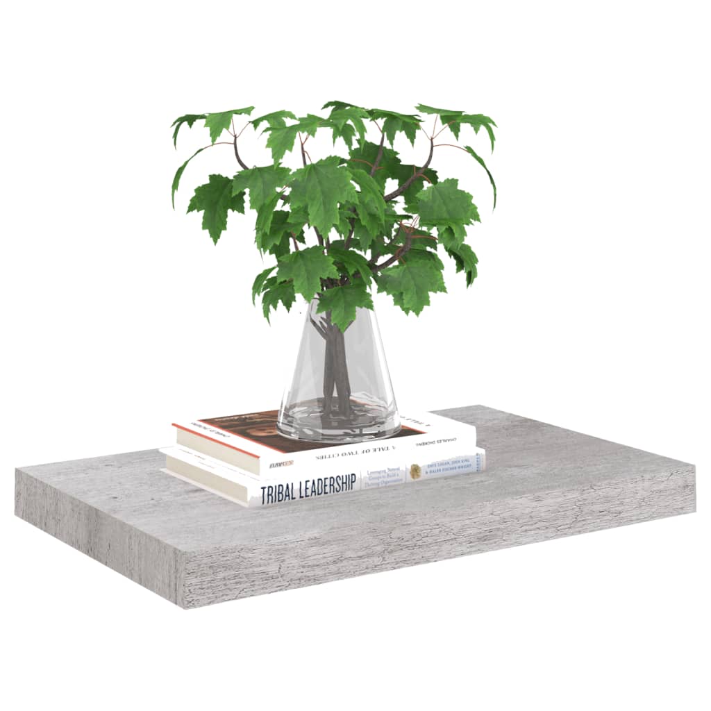 2 db betonszürke mdf lebegő fali polc 50 x 23 x 3,8 cm 2 db betonszürke mdf lebegő fali polc 50 x 23 x 3,8 cm