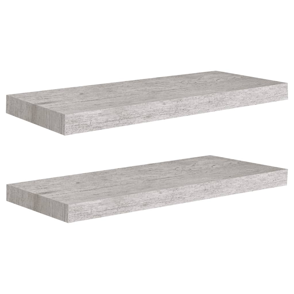 2 db betonszürke mdf fali polc 60 x 23,5 x 3,8 cm 2 db betonszürke mdf fali polc 60 x 23,5 x 3,8 cm