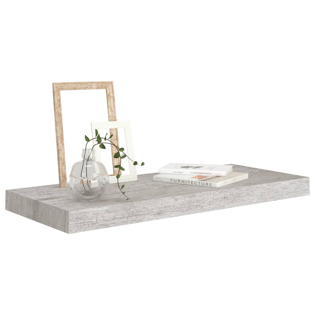 2 db betonszürke mdf fali polc 60 x 23,5 x 3,8 cm 2 db betonszürke mdf fali polc 60 x 23,5 x 3,8 cm