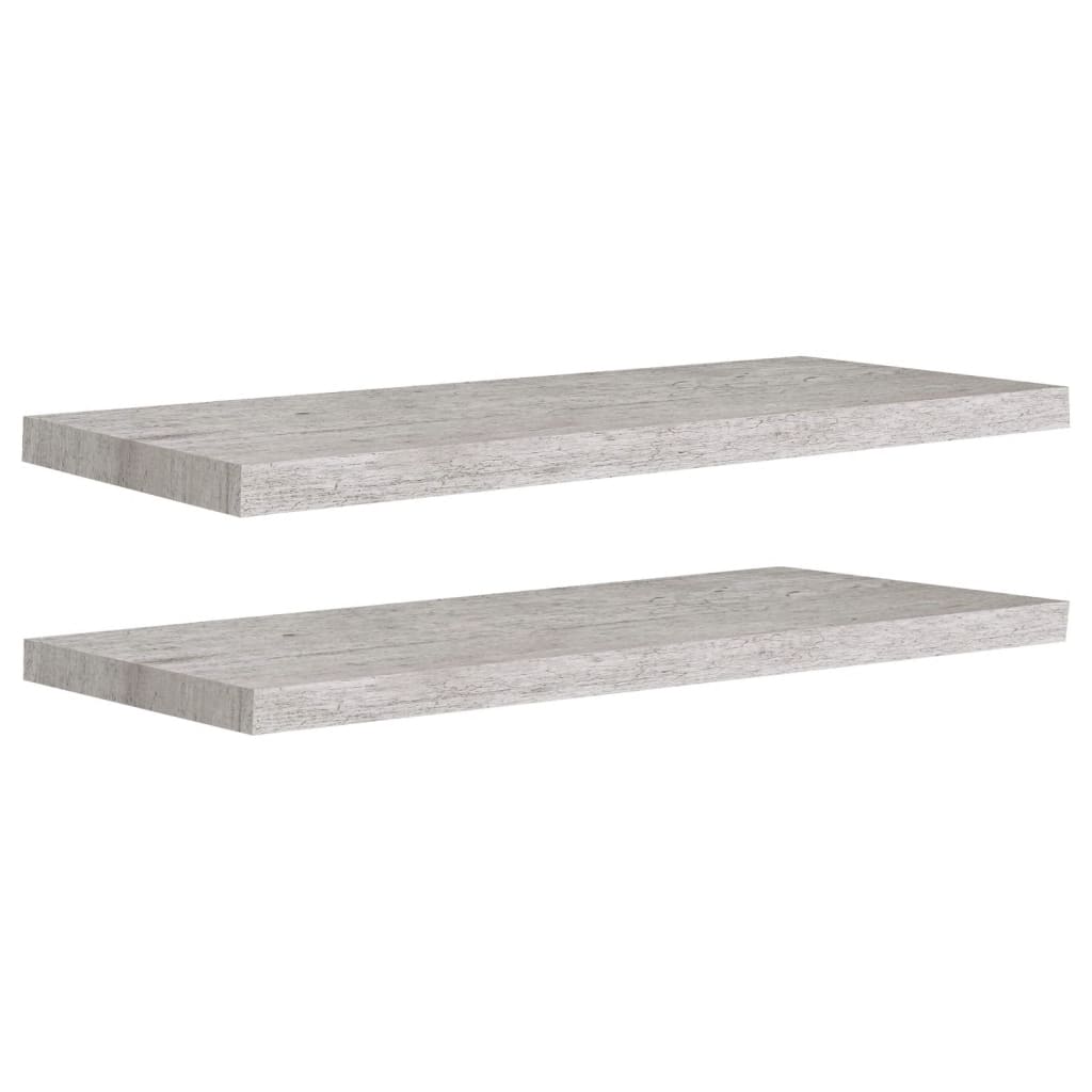 2 db betonszürke mdf lebegő fali polc 80 x 23,5 x 3,8 cm 2 db betonszürke mdf lebegő fali polc 80 x 23,5 x 3,8 cm