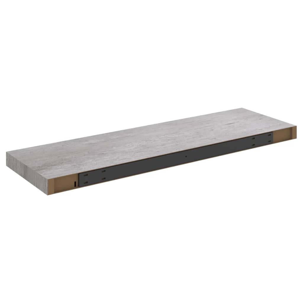 2 db betonszürke mdf lebegő fali polc 80 x 23,5 x 3,8 cm 2 db betonszürke mdf lebegő fali polc 80 x 23,5 x 3,8 cm
