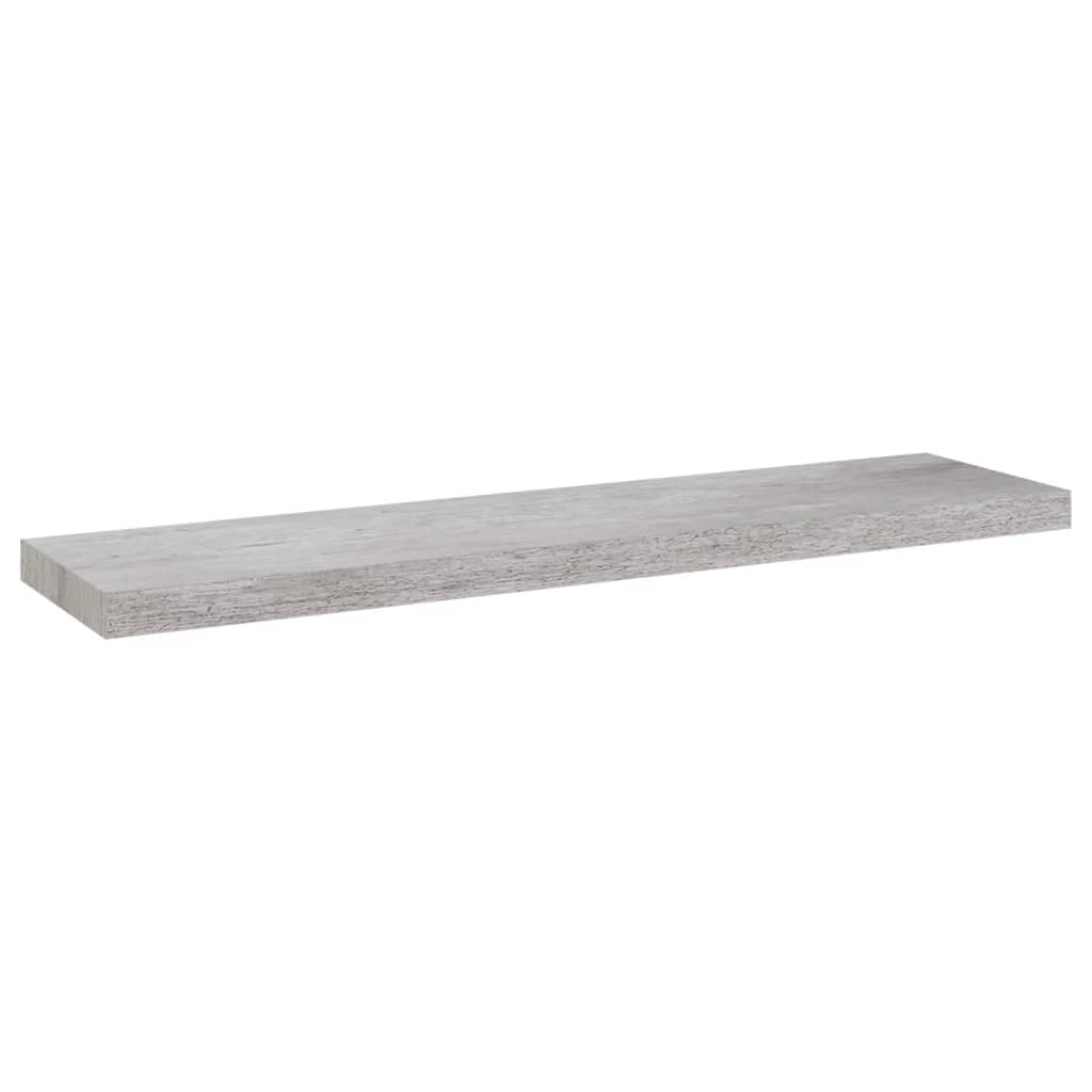 2 db betonszürke mdf lebegő fali polc 100 x 23,5 x 3,8 cm 2 db betonszürke mdf lebegő fali polc 100 x 23,5 x 3,8 cm