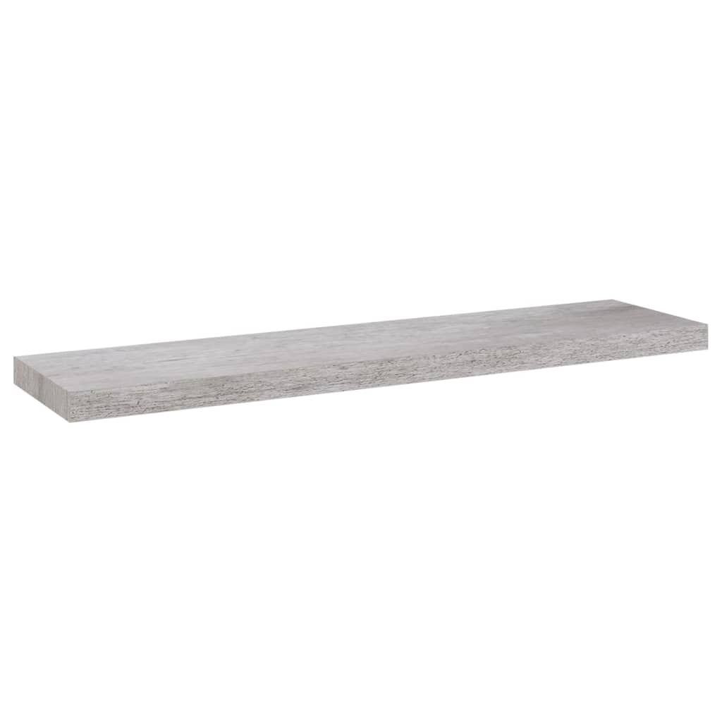 4 db betonszürke mdf lebegő fali polc 100 x 23,5 x 3,8 cm 4 db betonszürke mdf lebegő fali polc 100 x 23,5 x 3,8 cm