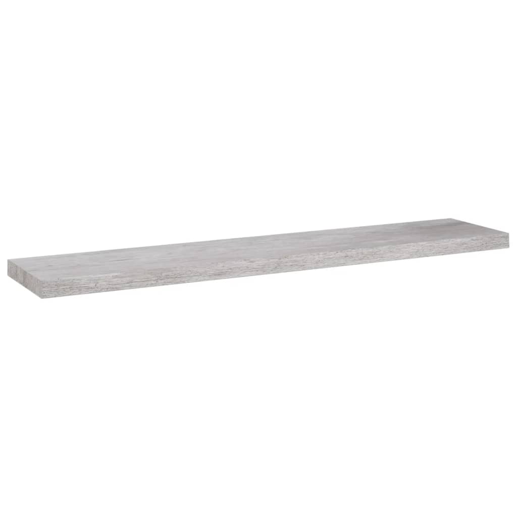 2 db betonszürke mdf lebegő fali polc 120 x 23,5 x 3,8 cm 2 db betonszürke mdf lebegő fali polc 120 x 23,5 x 3,8 cm