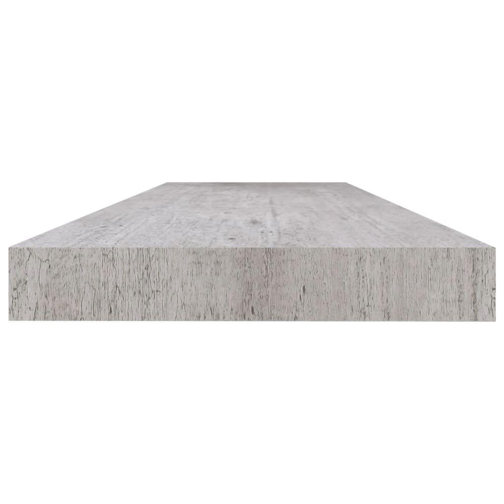 2 db betonszürke mdf lebegő fali polc 120 x 23,5 x 3,8 cm 2 db betonszürke mdf lebegő fali polc 120 x 23,5 x 3,8 cm