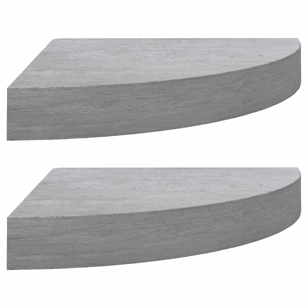 2 db betonszürke mdf fali sarokpolc 25 x 25 x 3,8 cm 2 db betonszürke mdf fali sarokpolc 25 x 25 x 3,8 cm